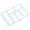 Plastique 6 fentes Boîtes à outils Boîtes à outils Organisateur de rangement Boîte bijoux de bijoux Nouveau emballage en plastique Cadeau de boucle d'oreille 310k