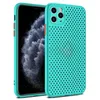 Funda de silicona de malla de disipación de calor para iPhone 11 Pro Max X XR XS 7 8 Plus, funda trasera de TPU suave transpirable