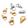 1000pcs lot Lobster Clasps Stainless Steel Jewelry Finding Clasp Hooks for Diy Necklace Bracelet Chain Jewelry Making Craft 10 12M1905