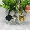 Cube Perfume Bottle Car Difusor Hanging Perfume ornamento Air Freshener Por Essence difusor de perfume Frasco de vidro vazio com 3 cores do tampão