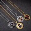 Venta al por mayor, 2 colores, oro/plata, helado, foto personalizada, diamantes de imitación, colgante, imagen, collar, letras, joyería de Hip Hop, precio barato