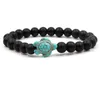 Bohème Style Simple femmes Turquoise tortue pierre volcanique bracelets porte-bonheur bracelet pour unisexe hommes bijoux de mode 14 Styles