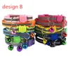 100 Design Justerbara Pet Collar With Bell För Cat Dog Halsband Slitstarkt nacke Dekoration Tillbehör Pet Supplies