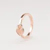 Anillo de candado en forma de corazón Joyas de diseñador de lujo para Pandora 18K Chapado en oro rosa 925 Anillos de amor de boda de plata para mujer con caja original