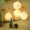 Boże Narodzenie Led Light Balls Snowflake Elk Star Drukowanie Ozdoby Choinki Dekoracja Chrismas Party Sypialnia Decor