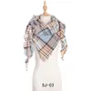 40 style Plaid Scarves Girls Check Shawl Grid Oversized Tassel Wraps Lattice Triangle Neck Scarf Fringed Pashmina Winter Neckerchief