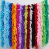 10pcs 2m Chicken Feather Strip Color Turkey Feather Boa for Wedding Birthday Party Wedding Decorations Clothing Accessories