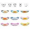 Occhiali da sole futuristici Ciclopi stretti Cosplay Color Goggles Eyewear per feste Maschere da festa6299425