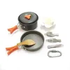 12pcs Kit de cuisine de camping de camping extérieur Randonnée BBQ BBQ BALLE COOIR PICNIQUE BOL