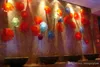패션 디자인 밝은 컬러 유리 꽃 벽 예술 현대 LED는 유리 샹들리에 조명 다채로운 홈 장식 플레이트를 불어