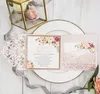 New Style Unique Laser Cut Wedding Invitations Cards High Quality personalized Hollow Flower Bridal Invitation Card