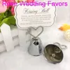 Ślub Faworyt Kissing Bell Gold Silver Place Uchwyt Karty Posiadacz Photo Wedding Table Decoration Favors DLH333