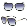 Модные солнцезащитные очки квадратный металлический каркас мужчины солнцезащитные очки унисекс дизайн 10 цветов UV400 и прозрачные линзы оптом