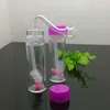 Rookpijp mini -waterpijpglazels kleurrijke metalen vorm heet verkopen draagbare acrylgreep water rookfles