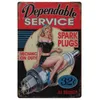 20 * 30 cm klassieke garage auto sexy blond meisje poster tin teken koffie auto service winkel bar restaurant wall art decoratie bar metalen tekens