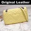 2020 Ny högkvalitativa kvinnor mode marmont lyxdesigner Väskor Äkta läder Crossbody Handbag Pures Backpack Shoulder Bag 3 Storlek