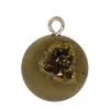 Natural agate original stone pendant color spherical crystal cave pendant accessories wholesale