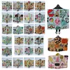 Camping Couverture À Capuche 3D Imprimé Polaire Jeter Couvertures Adultes Enfants Doux Chaud Sherpa Capes Cape Bande Dessinée Couverture Maison TextilesT2I5376