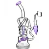 Klein Recycler Oil Rigs Glas Vattenrör Unika Hookahs Bong Heady Glas Vatten Bogs Hookahs Shisha Tillbehör Chicha Cigarette