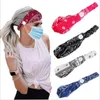 Tie-barwnik Etniczny Turban Headband Elastyczna joga Regulowany antypoślizgowy Hairband Sports Sport Koszykówka Sweat Opaski Stretch Opaski DDA46