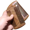Pettini per barba tascabili in legno di sandalo verde 2 formati pettine in legno naturale fatto a mano 1 pz spedizione gratuita LX9316