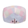 Moda mujer hombre algodón colorido boinas a cuadros Casual conducción plana Golf Cabbie gorras verano Casual adelante sombrero gorra con visera