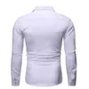 Klänningskjorta Mäns Långärmad Solid Simple Button Cardigan Casual Slim Fit Shirt Fashion High Quality Herrkläder Svartvit