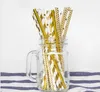 Promotion 196*6mm Colorful Disposable Thick Drinking Gold Star Heart Paper Straws For Bar Birthday Wedding Decoration Party Straw