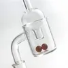 Neue 25 mm XL-Quarz-Banger-Vergaserkappe, abgeschrägter Banger-Nagel mit 2 6 mm roten Rubin-Terp-Perlen, Glas-Vergaserkappe für Wasserpfeifen