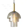 Retro Glass Windbell Pendant Light Luxury Iron Suspension Lamp Lobby Corridor Lounge Dinning Bedroom Creative Hanging Lighting