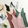 Summer Fashion New Hook Flower Lace Solid Stitching V-neck Female Knitted Short Section Slim Outer Wear Shirt Trend Tank Tops11