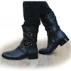 Vente chaude-NOUVEAUX Designs Bottes Martin pour hommes Bottes en cuir véritable Cowskin Derniers dessins de mode Chaud Confortable Casual Style 2 couleurs