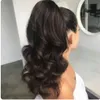 Wet And Wave Ponytail 100% Human Hair Drawstring Ponytail With Clips in For African Women Brazilian Non Remy Hair 1 Piece 160g