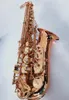 Top novo saxofone alto A-992 wo20 laca dourada sax boquilha profissional remendos almofadas palhetas dobrar pescoço