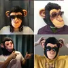 Drôle cool réaliste de singe tête pleine face masque de singes adultes masque halloween halloween mascarade sopho coude cosplay fête props2609461