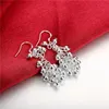 Brand new sterling silver plate Grape Pearl Earrings DFMSE008,women's 925 silver Dangle Chandelier earrings 10 pairs a lot