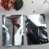 Bolsas de embalagem de alimentos, 7 * 10 cm folha de alumínio de prata bolsa plana-200pcs / lote dianteira lúcio em alumínio chapeamento mylar saco de ping, saco de plástico selado por calor