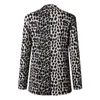 Blazer da donna Camicetta a maniche lunghe leopardata con stampa serpente sexy Camicetta leopardata a serpentina di tipo slim alla moda 243964572