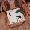 Personnalisé Vintage fleur oiseaux cheval grue canapé salle à manger chaise coussin siège coussin lin maison bureau chinois fauteuil assis tapis