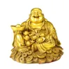 Maitreya koppar buddha buddha guld smycken pengar skratta vardagsrum feng shui lycklig dekoration