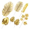 Materiali d'oro artificiale foglie di palma fai da te impianto Casa festa nuziale di compleanno della decorazione della Tabella Baby Shower partito