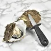 Utilitário multifuncional ferramentas de cozinha de aço inoxidável alça de ostra afiada shucker shucker aberto scallops seafood oyster faca dh0465