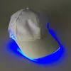 Chapeaux foulards ensembles casquettes de boule casquettes de boule mode unisexe couleur unie LED chapeau de Baseball lumineux fête de noël casquette à visière vendre
