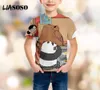 LIASOSO Yeni Çocuk Giyim 3D Anime Biz T Shirt Çocuk Sweatshirt Boy Kız Kısa Kollu Bebek Üst Kazak B035 yazdır