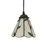 Bedroom home decoration pendant lighting American retro hotel leaf art glass lamp tiffany stained glass lamps TF004