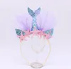 Children's Headwear Gold Powder Mermaid Hoofdband Strand Thema Party Serie Haaraccessoires Holiday Party Starfish Flower Hoofdband Hars