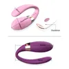 Doppio vibratore U tipo G spot Indossabile Coppia vibratore Stimolatore clitorideo remoto senza fili Ricarica USB Giocattoli sexy per donne/uomini