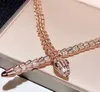 Новая мода циркония в форме животных ожерелье Чокеров Дизайнер медных изделий 18K Rose Yellowwhite Gold Party Jewelry для женщин 9085161