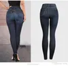 Neue Europa und Amerika verdicken einfache Füße Jeans Frauen hohe Taille war dünne Bleistifthosen Slim Multibutton Hosen5325227