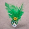 Cilindro veneziano Adesivi murali Maschera di piume Adesivi magnetici per frigorifero Giocattoli regalo per bambini Forniture per feste di Halloween